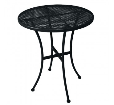 Table bistro ronde en acier ajouré Bolero noire 600mm