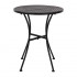 Table bistro ronde en acier ajouré Bolero noire 600mm