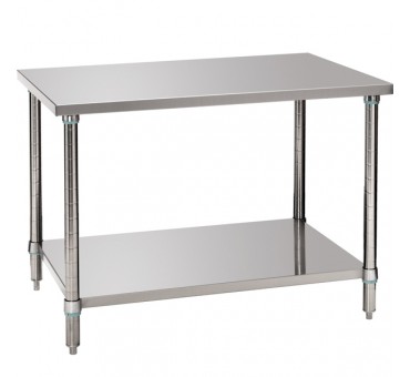 Table de travail centrale en inox eco bartscher avec étagère basse Table de travail centrale en inox eco bartscher avec étagère basse