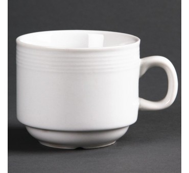 Tasse à thé empilable Linear 20cl Olympia Lot de 12 Tasse à thé empilable Linear 20cl Olympia Lot de 12