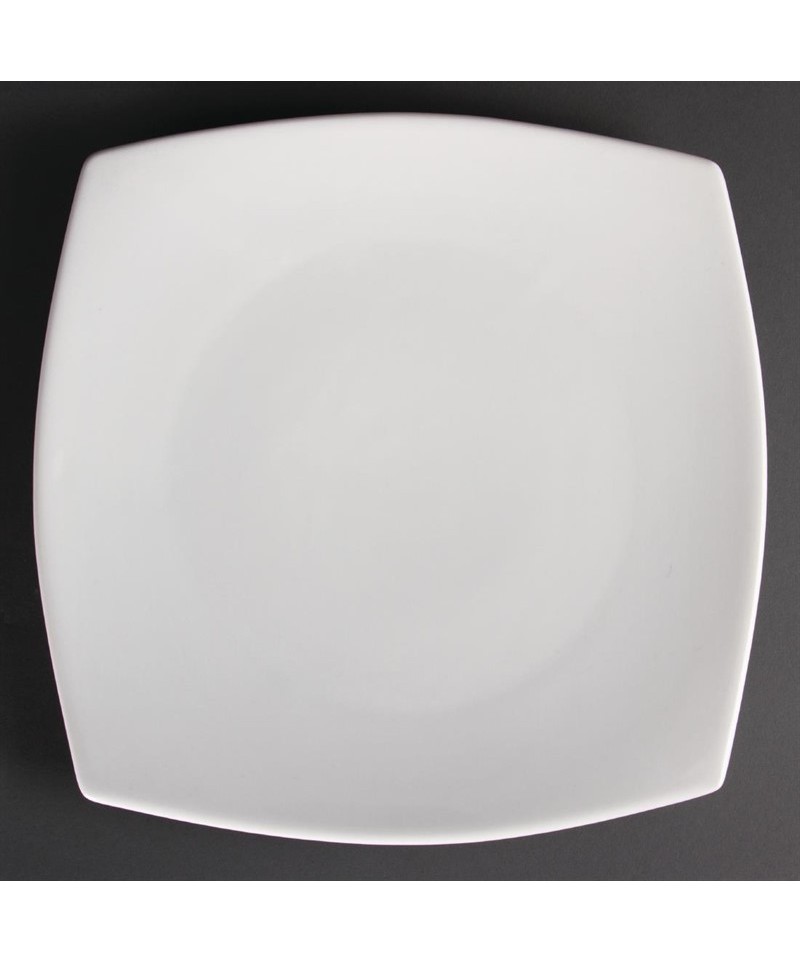 Petite Assiette Carrée Blanche 18cm - Lot de 10 : Vaissellerie jetable d'anniversaire sur Sparklers Club
