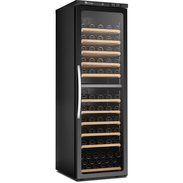 Armoire à vin bi-température porte vitrée CV450-PV-2T Gamme Exclusive