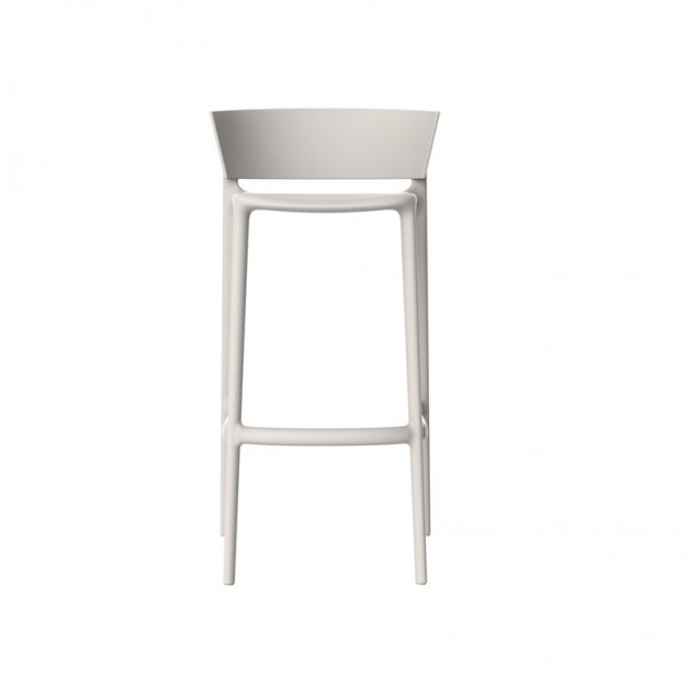 Tabouret de bar empilable AFRICA blanc (lot de 4)