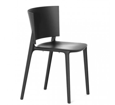 Chaise AFRICA empilable noire (lot de 4) Chaise AFRICA empilable noire (lot de 4)