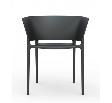 Fauteuil AFRICA empilable noir (lot de 4) Fauteuil AFRICA empilable noir (lot de 4)