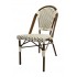 Chaise MONTMARTRE empilable Crème et Marron (lot de 4)