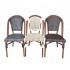 Chaise MONTMARTRE empilable Noire et Blanche (lot de 4)