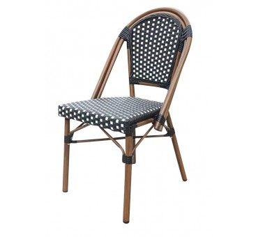 Chaise MONTMARTRE empilable Noire et Blanche (lot de 4) Chaise MONTMARTRE empilable Noire et Blanche (lot de 4)
