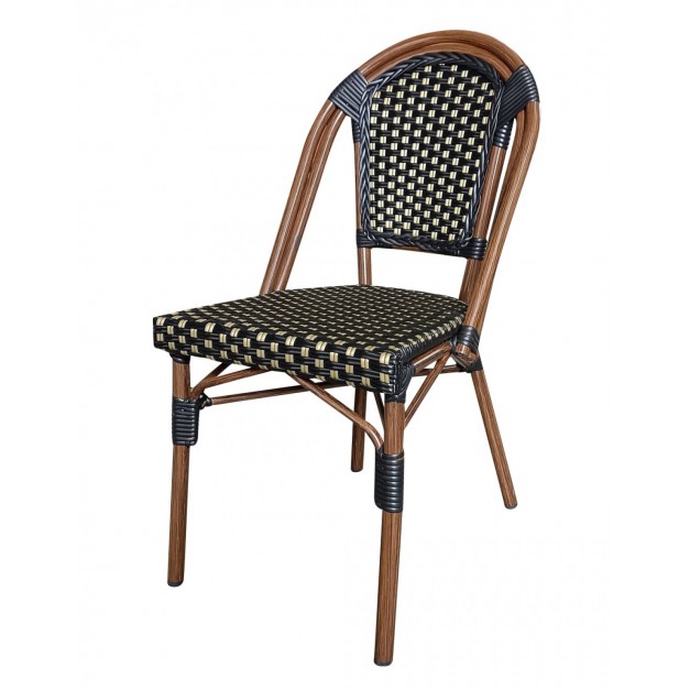Chaise MONTMARTRE empilable noire et or (lot de 4)