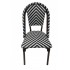 Chaise MONTMARTRE empilable - chevrons noirs et blancs (Lot de4)