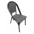 Chaise MONTMARTRE empilable - chevrons noirs et blancs (Lot de4)