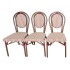 Chaise BATILLE empilable Crème et Rouge (Lot de 4)