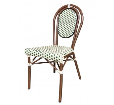 Chaise BASTILLE empilable Crème et Verte 5 (Lot de 4) Chaise BASTILLE empilable Crème et Verte 5 (Lot de 4)