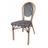 Chaise BASTILLE empilable Noire et Blanche  (Lot de4)