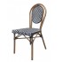 Chaise BASTILLE empilable Noire et Blanche  (Lot de4)