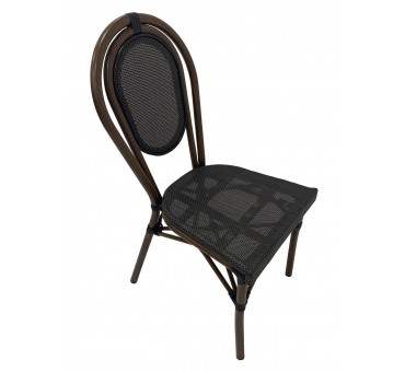 chaise BASTILLE empilable - textilène gris foncé (Lot de4) chaise BASTILLE empilable - textilène gris foncé (Lot de4)