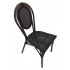 chaise BASTILLE empilable - textilène gris foncé (Lot de4)