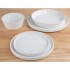 Assiettes plates rondes Olympia Cavolo blanc moucheté 270mm (lot de 6)