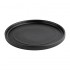 Assiettes plates rondes texturées Olympia Cavolo noires 180mm (lot de 6)