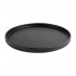 Assiettes plates rondes texturées Olympia Cavolo noires 270mm (lot de 6)