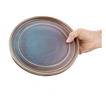Assiettes plates rondes irisées Olympia Cavolo 220mm (lot de 6) Assiettes plates rondes irisées Olympia Cavolo 220mm (lot de 6)