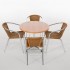 Lot de 12 fauteuils en rotin et aluminium