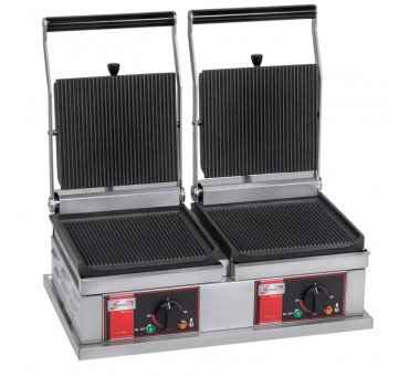 Grill panini double - Petit modèle - 4 plaques rainurées - PPM2 Grill panini double - Petit modèle - 4 plaques rainurées - PPM2