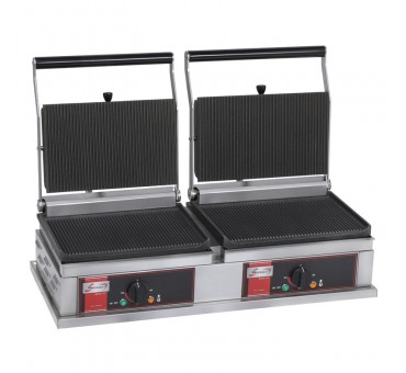 Grill panini double - Grand modèle - 4 plaques rainurées - PGM2 Grill panini double - Grand modèle - 4 plaques rainurées - PGM2