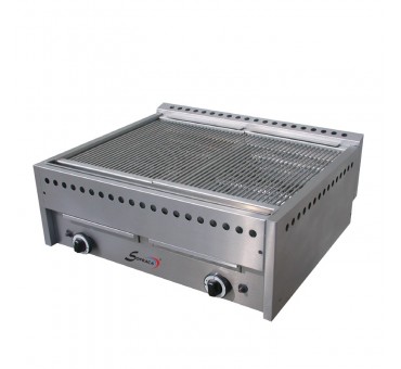 Wood steak grill gaz double - L 780 mm - 14156A Wood steak grill gaz double - L 780 mm - 14156A