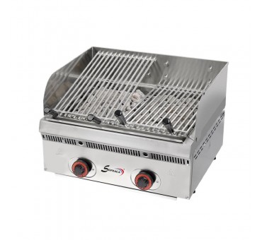 Wood steak grill gaz inclinable - L 600 mm Wood steak grill gaz inclinable - L 600 mm