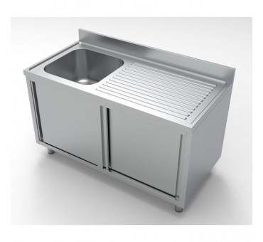 Bloc evier acier inoxydable avec portes coulissante 700 line Bloc evier acier inoxydable avec portes coulissante 700 line