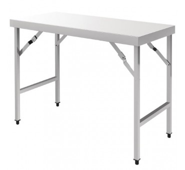 Table travail en inox professionnelle pliante profondeur 600 Table travail en inox professionnelle pliante profondeur 600