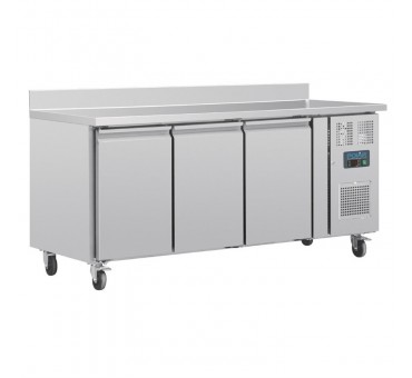 Table réfrigérée 3 portes avec dosseret 417L Polar Série U Table réfrigérée 3 portes avec dosseret 417L Polar Série U