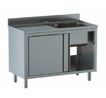 Plonge sur armoire porte Coulissante Bac a droite Prof 700 Plonge sur armoire porte Coulissante Bac a droite Prof 700