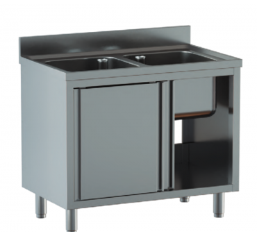 Plonge sur armoire porte Coulissante Double Bac Prof 700 Plonge sur armoire porte Coulissante Double Bac Prof 700
