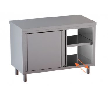 Meuble bas ouvert 600 avec portes coulissantes Meuble bas ouvert 600 avec portes coulissantes