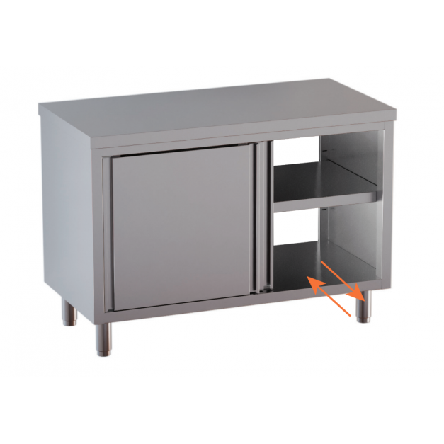 Meuble bas ouvert 600 avec portes coulissantes