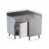 Meuble bas d'angle inox CHR Dosseret 600/700 avec porte battante