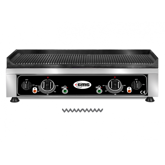 Plancha professionnelle GMG 7050E Rainuré