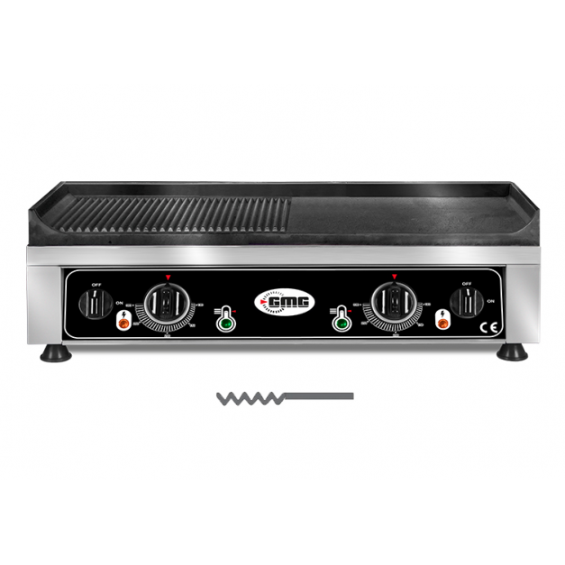 Plancha professionnelle GMG 7050EG Grill lisse et rainurée