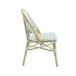 PARIS CHAISE DE BISTROT EN ROTIN - BAMBOU-BLANC/VERT PASTEL