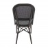 PARIS CHAISE DE BISTROT EN TEXTILE - WENGÉ-MESH NOIR-LOT DE 2