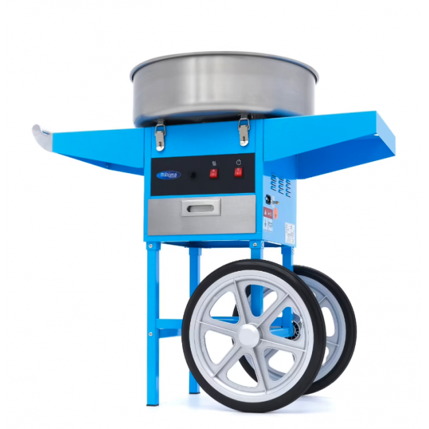 Machine à barbe à papa - Ø 52cm - Bleu - avec chariot