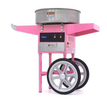 Machine à barbe à papa - Ø 52cm - Rose - avec chariot Machine à barbe à papa - Ø 52cm - Rose - avec chariot