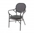TANGO CHAISE DE BISTROT EN TEXTILE - WENGÉ-MESH NOIR-LOT DE 2