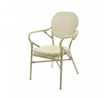 TANGO CHAISE DE BISTROT EN ROTIN - BAMBOU-BLANC/NOIR TANGO CHAISE DE BISTROT EN ROTIN - BAMBOU-BLANC/NOIR
