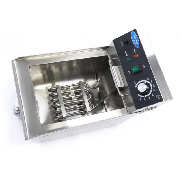 Friteuse Professionnelle 1 X 6L - Friteuse Électrique Horeca Inox, Thermostat 200°C, Idéale Restauration