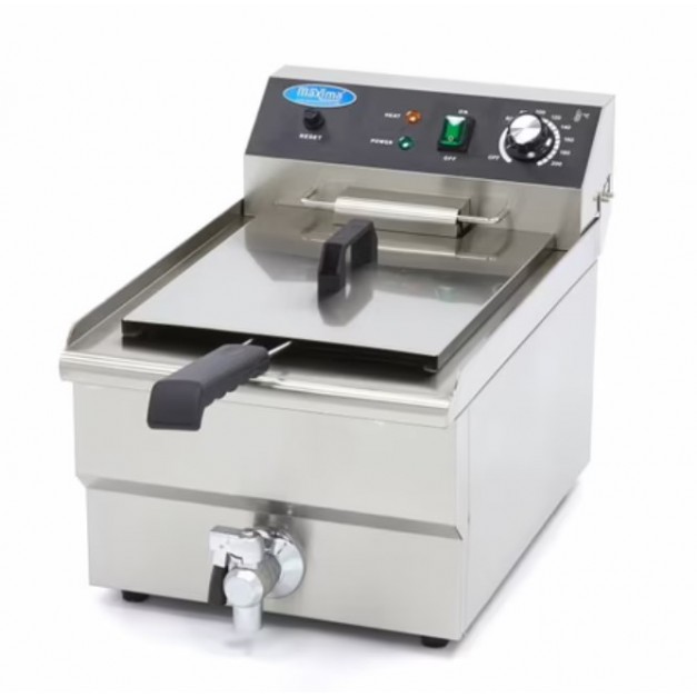 Friteuse - 16 L - 1 panier - avec robinet de vidange