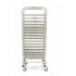Échelle gastronorme GN 1/1 inox 16 niveaux sur roulettes – Maxima