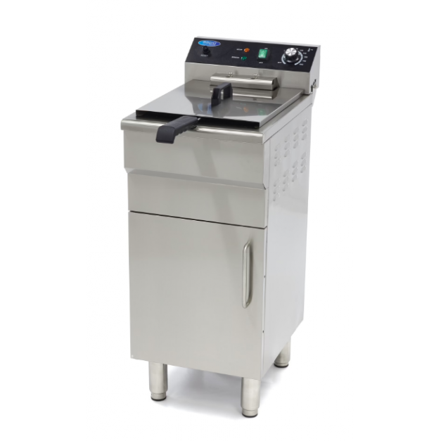Friteuse sur socle - 16 Litres - 1 panier - avec robinet de vidange 400V